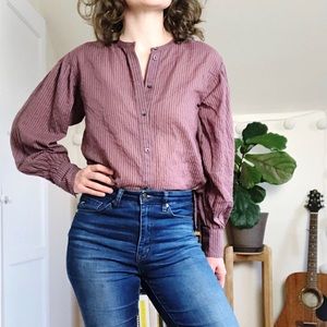 Treasure & Bond Boho Balloon Sleeve Blouse S